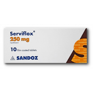 SERVIFLOX 250 MG (  CIPROFLOXACIN ) 10 FILM-COATED TABLETS